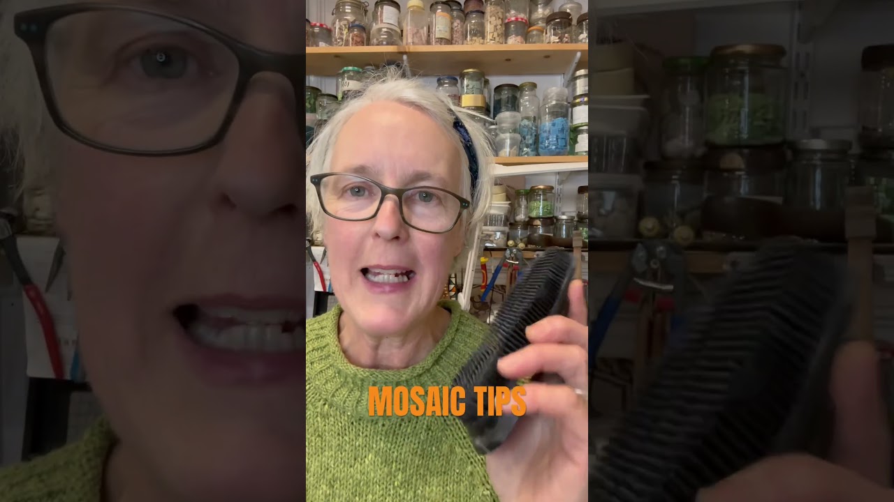 How to clean the residue off grouted mosaics