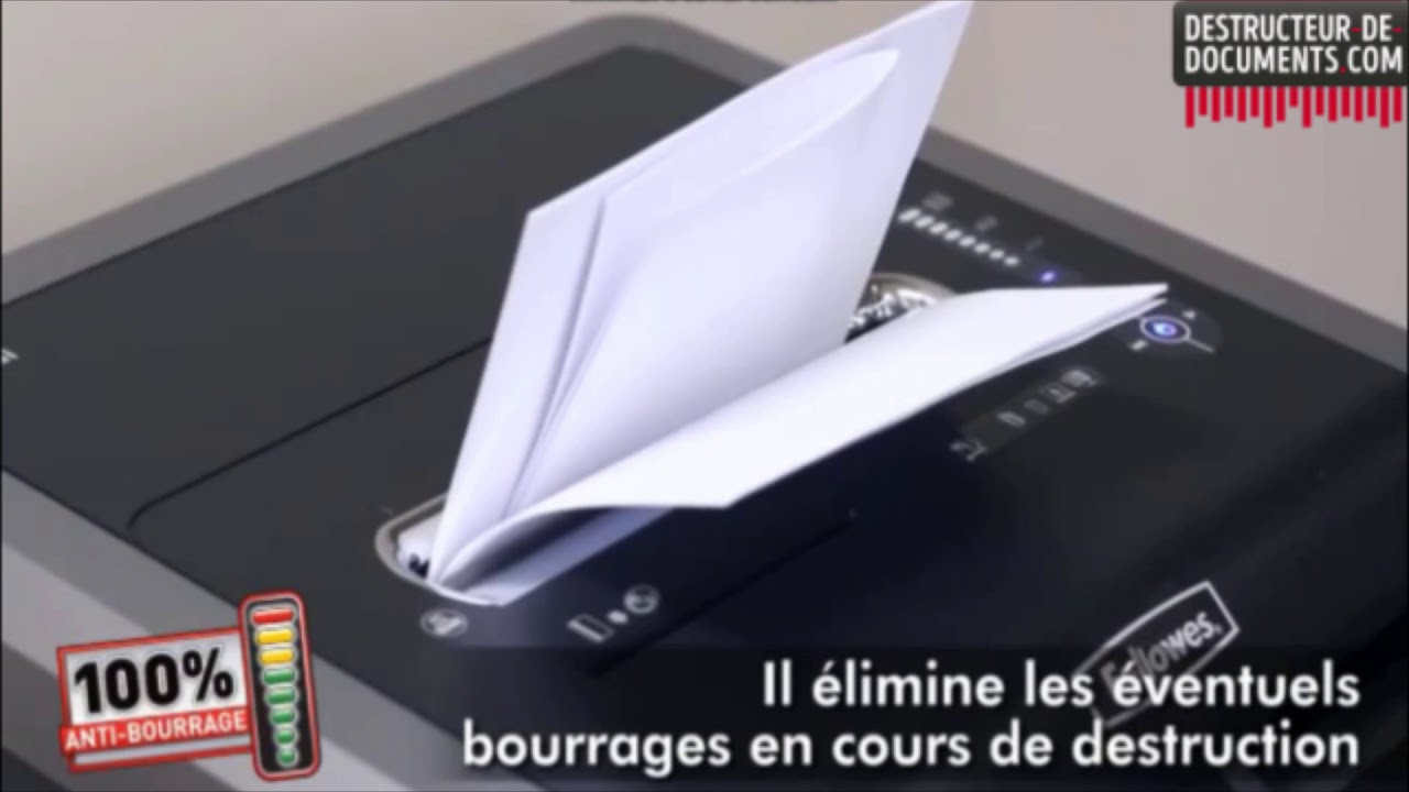 Destructeur de papier fellowes 325 Ci - YouTube