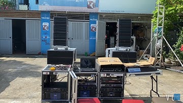 Giao lưu dàn Line array sự kiện 165tr , 8 array + 4 sub kép , a Phú - Hà Tĩnh . DVH Audio 0363553277