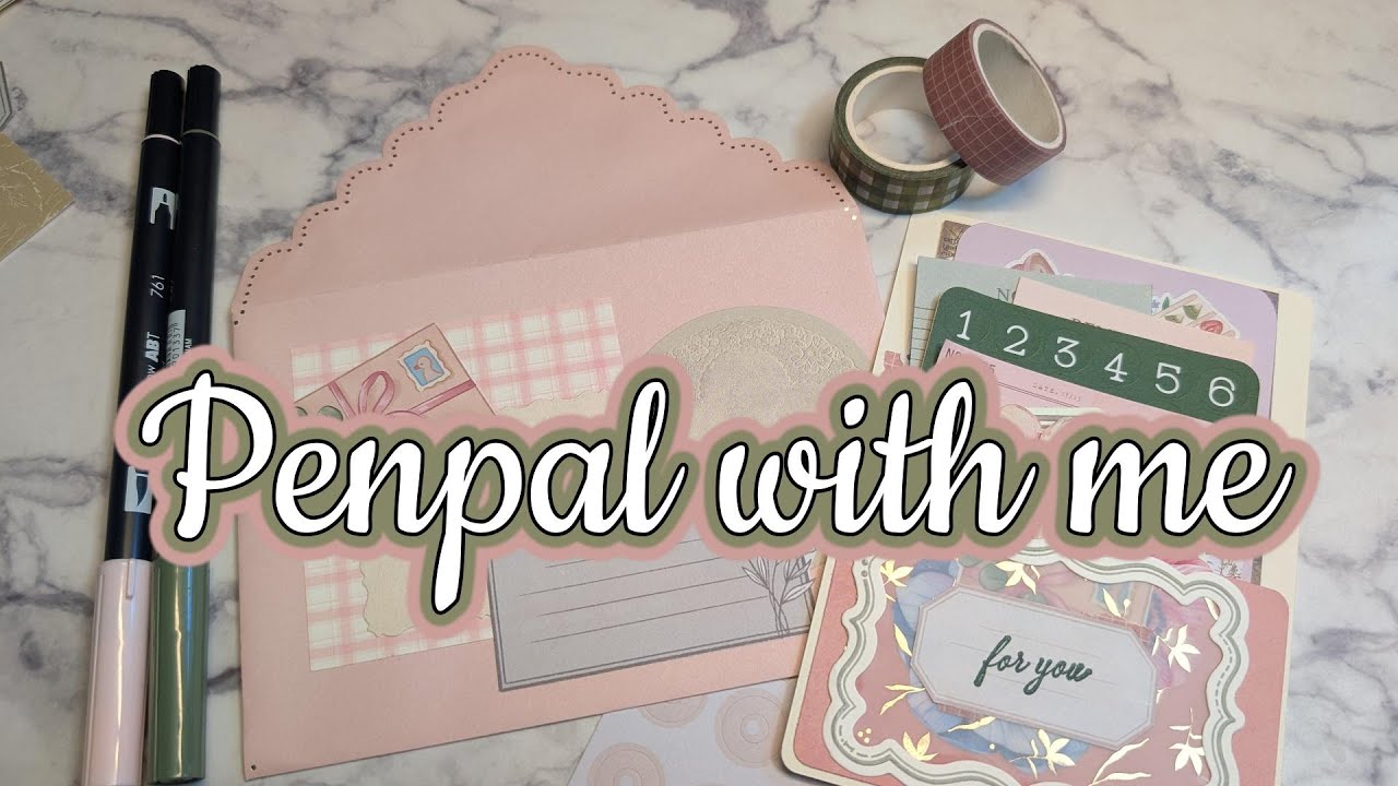 Green and Pink themed letter | Penpal with me