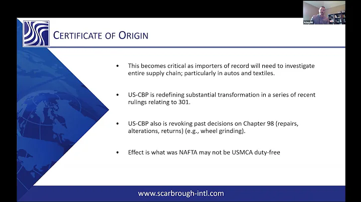 Things to consider on the USMCA certificate of origin