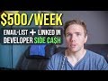 Make $500/Week With an Email List - Developer Side Hustle(Passive Income) #grindreel