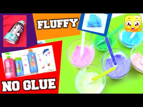 Fluffy Slime Without Glue Borax Liquid Starch Detergent Eye Drops Make Slime Diy Shampoo Test