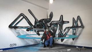 Odeith Anamorphic // Time Lapse // 3d letters // WE ARE THE FUTURE! //