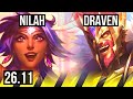 NILAH &amp; Lulu vs DRAVEN &amp; Lee Sin (ADC) | EUNE Master | 26.11
