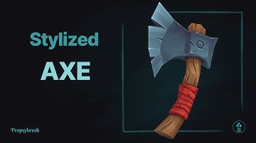Stylized Axe 3D Model – Low-Poly, Hand-Painted, Game Ready | #Propsybrush