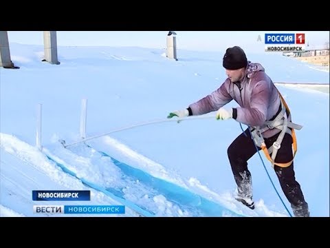 Новосибирец придумал быстрый способ очистки крыш от снега