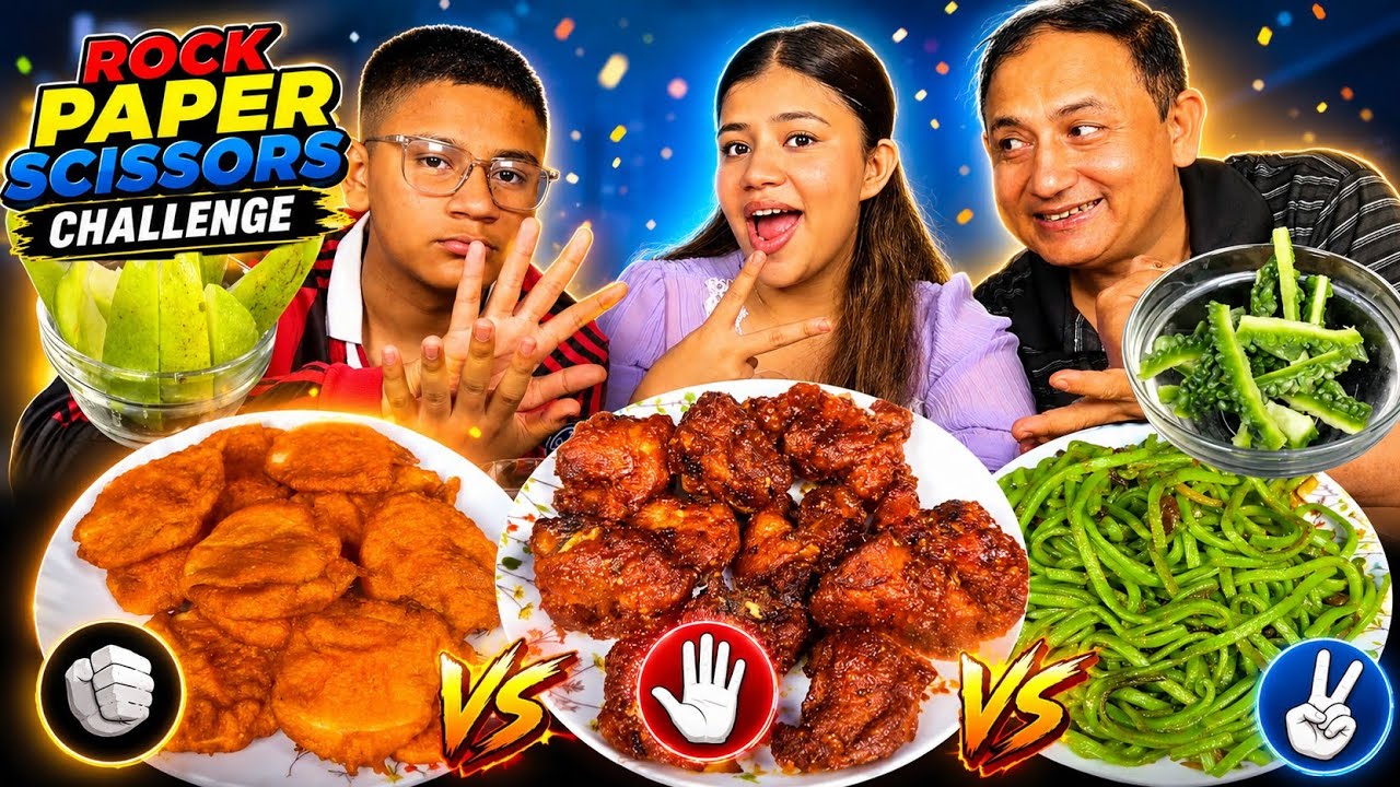 ROCK PAPER SCISSORS CHALLENGE @BudaBudiVlogs @MeroNepaliKitchen 
