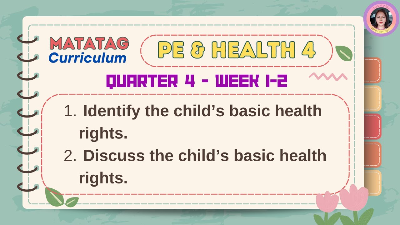 Matatag PE & Health 4 Quarter 4 Week 1-2 - YouTube