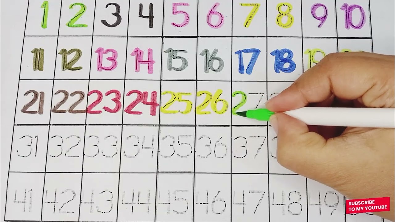 How to learn and write counting 123 ||@AyatABCStudio|| counting 