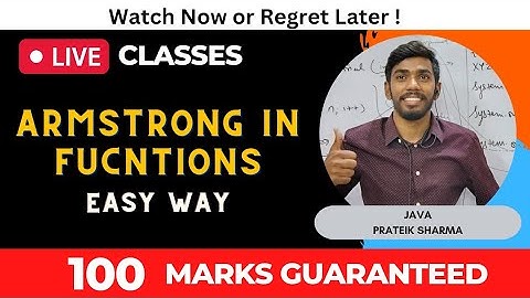 Armstrong number function in java Computer Class 10 ICSE ISC Java Programming