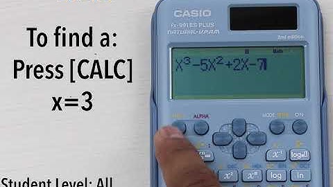Evaluating Functions FX 991ES BU