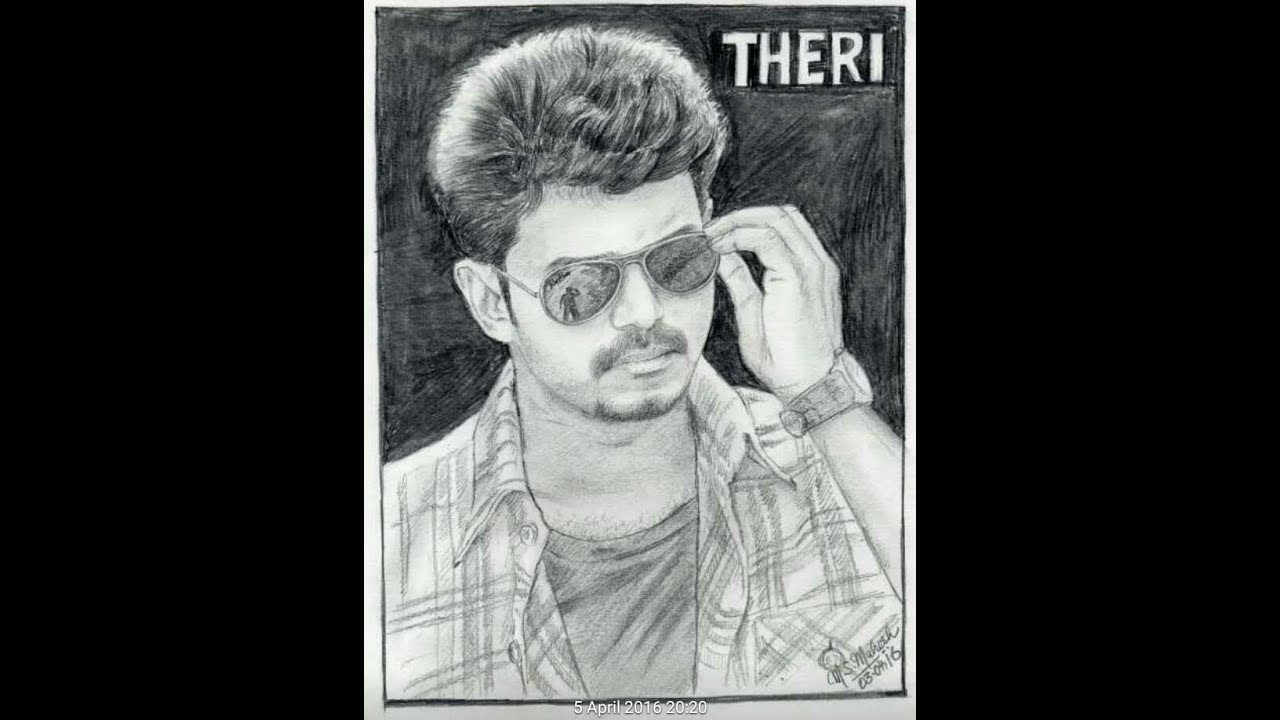 Vijay sketch theri - YouTube