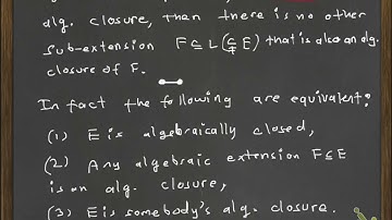 Fields 5 (Algebraic Closure)