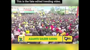 Trending video of Dp Ruto in Uasingishu today ..fake vs original video posted by governor joho.