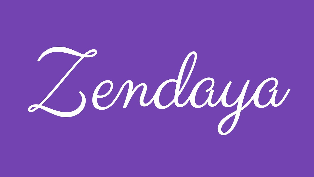 Learn how to Sign the Name Zendaya Stylishly in Cursive Writing - YouTube