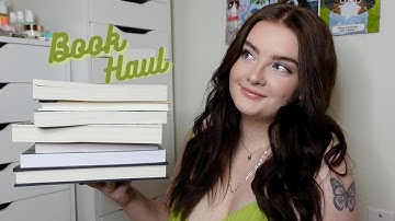 ASMR Book Haul (close whispers, tapping, page turning)