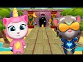 Talking tom gold run 2020  new space side world unicorn angela vs hyber tom