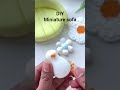 diy minature sofa with clay 🛋️ #diy #craft #art