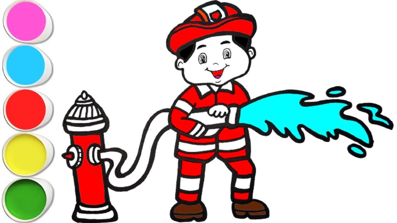 Fire Fighter Drawing Painting Colouring For Kids Toddlers How To fire-fighter-drawing-painting-colouring-for-kids-toddlers-how-to