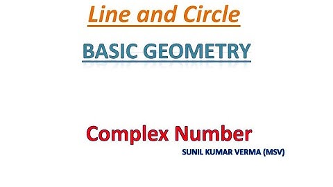 straight line in complex plane || equation of circle in complex plane || Geometry of complex  ||