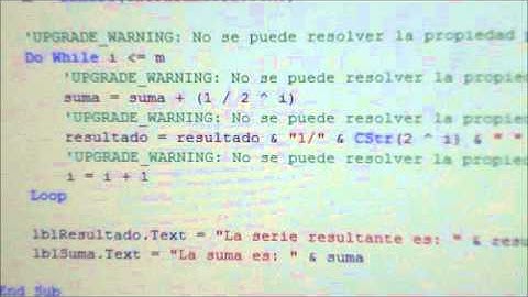 Serie Geometrica Visual Basic 6.0