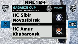 KHL - Sibir Novosibirsk vs Amur Khabarovsk - Gagarin Cup - Season 2023/24 - NHL 24