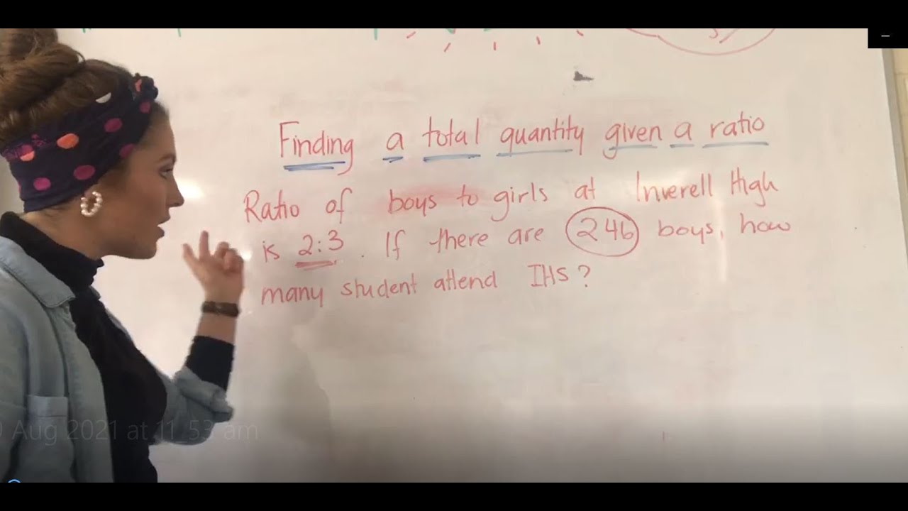 Total Quantity Finding a total quantity given a ratio - YouTube