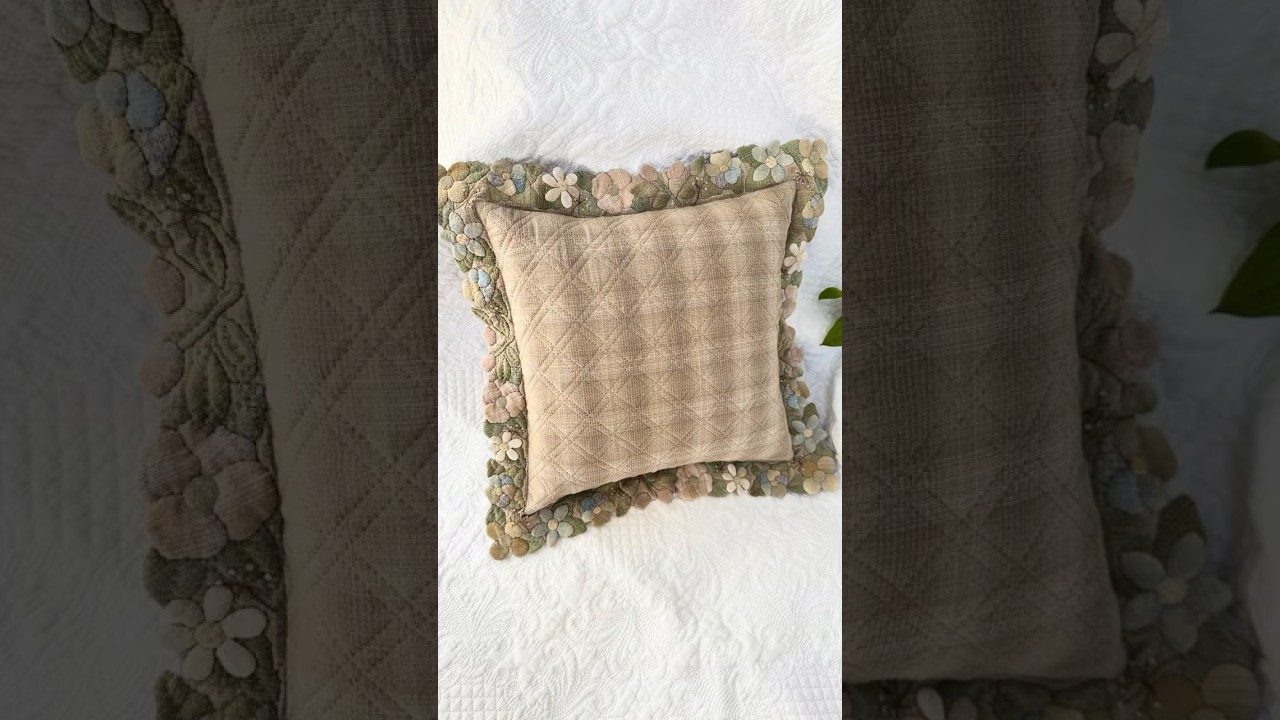 立体キルトのクッション🌸✨ #ハンドメイド #クッション #cushion #studioquilt #shorts