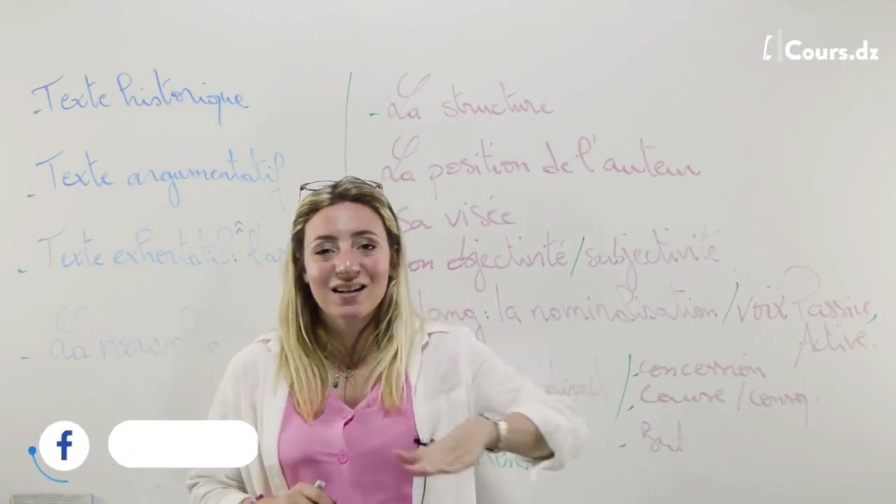 فرنسية 01  / طريقة دراسة الفرنسية من الصفر   البرنامج الدراسي  / محتوى موضوع بكالوريا