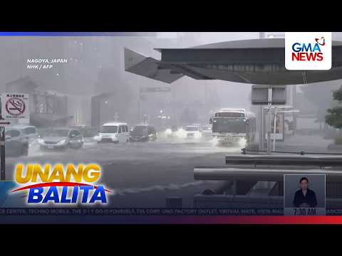 Ilang lugar sa Japan, nalubog sa baha dahil sa record-breaking na dami ng ulan | Unang Balita