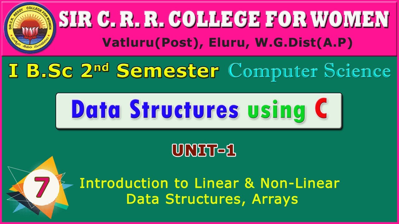 7. BSc 1/2 - Data Structures using C - Unit 2- Linear & Non Linear Data ...