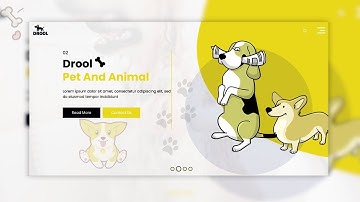 how to Create Pet website Using HTML CSS Bootstrap | HTML CSS landing page