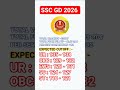 SSC GD 2026 EXPECTED CUTOFF #ssccgd2026cutoff #sscgd2026 #sscgd2026exam #sscgd #sscgdcutoff2026