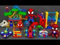 Marvel Spiderman Toys Unboxing Review | Dino-Webs Treehouse &amp; Goblin Raptor vs Web Squad City Chase