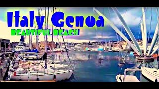 Италия Генуя ВИД НА КРАСИВЫЙ БЕРЕГ  Italy Genoa view of the BEAUTIFUL BEACH