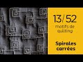 52 motifs de quilting en 2024  les spirales carrs  motif 1352