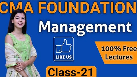 CMA Foundation Management || Class-21 || Himanshi Mam || DEEPAK CLASSES