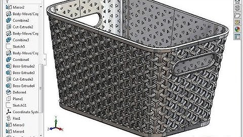 Vẽ giỏ nhựa trong Solidworks 