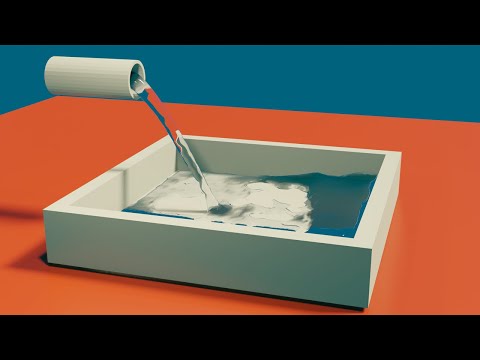 Blender 2.9特效教學:噴泉液體流動效果的製作_Fluid物理現象的運用