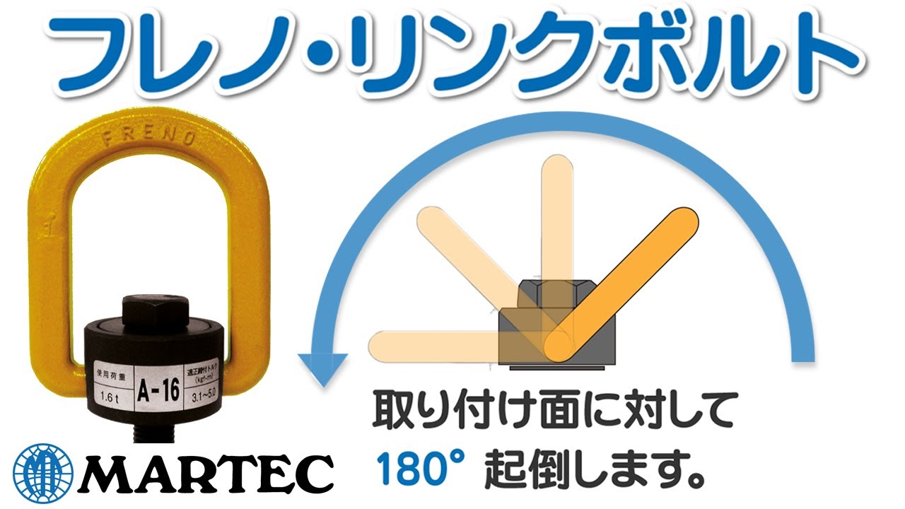 冬バーゲン☆特別送料無料！】 マーテック フレノ リンクボルト A型 強力コンパクトタイプ A-12 《自在形アイボルト》