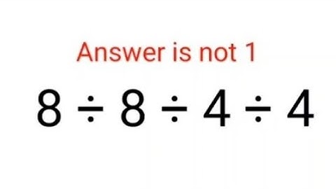 8÷4÷8÷4 The answer is not 1. 99% failed! Can you do it? #math #logicalstation #mathproblem #math