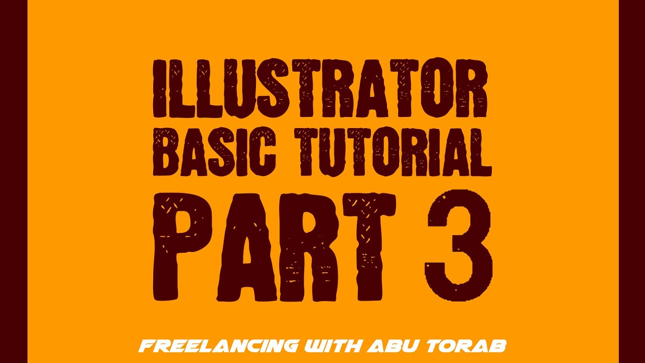 Adobe Illustrator type character tools and basic tools tutorial part 3 ...