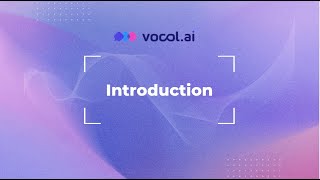 Vocol tutorial video 01: Introduction & Log in