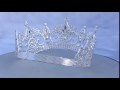 Continental Contoured Rhinestone Crown Tiara (Adjustable) Silver