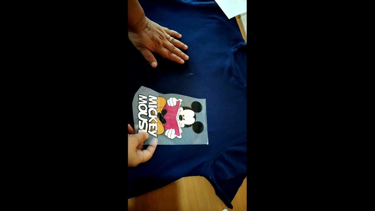 how to print vinyl sticker on tshirt using flat iron... YouTube