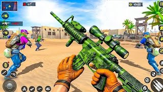 🔥 FPS Commando Secret Mission Gameplay | Desert War Battle | Android HD screenshot 5