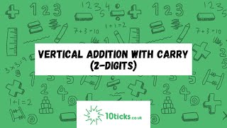 Vertical Addition With Carry (2-digits)