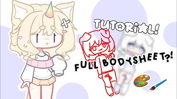 🐾 | FULL Gacha Body Sheet Tutorial | Easy Step-by-Step Guide for Cute a OC!!⋆˙⟡check desc for brush!