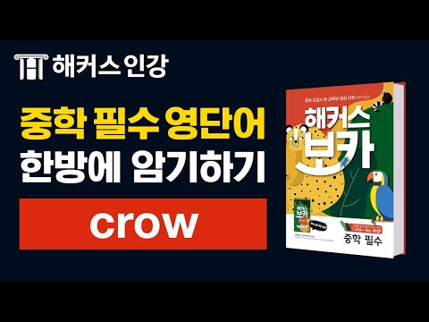 중학영문법 박가은쌤과 crow ⚫ 외우기ㅣ해커스 보카 중학 필수 박가은 중학영단어 고등학교영어 중등인강